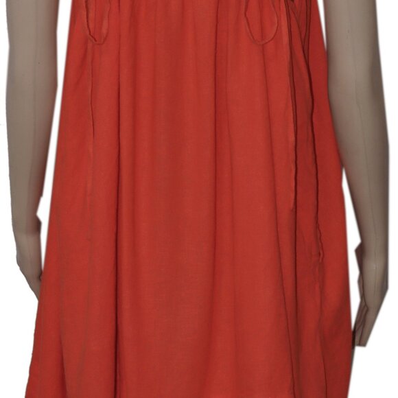 Free People Rae Mini Mandarin Red Swingy Scoop Neck Dress - Picture 6 of 6